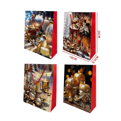 BOLSA DE REGALO NAVIDAD DISEÑOS VARIADOS SURTIDOS 18X8.5X24CM