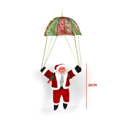 VIEJO PASCUERO PARACAIDA CON LUCES LED 30CM