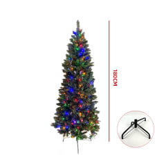 ARBOL DE NAVIDAD MITAD HOJA PINO VERDE 180CM