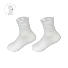 CALCETIN NIÑO COLOR BLANCO ALGODON PEINADO PACK*3 SIN COSTURA