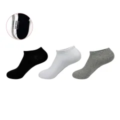 CALCETIN HOMBRE ALGODON PEINADO INVISIBLE PACK*3 SIN COSTURA 40-43