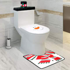 SET CUBRE WC NAVIDEÑO 3 PIEZAS - navidad por mayor