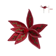 FLOR ARTIFICIAL DULCE NAVIDAD 25CM