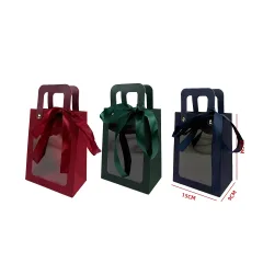 BOLSA REGALO VENTANA CON LAZO 15*20*9CM