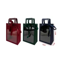 BOLSA REGALO VENTANA CON LAZO 21*18*11CM