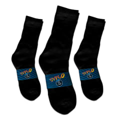 CALCETIENES DE HOMBRE CORTE MEDIO LISO NEGRO TOALLA  | 12 UNID