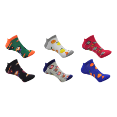 CALCETINES NIÑO JUVENIL CORTE BAJO CON DISEÑOS SURTIDOS | 12 UNID