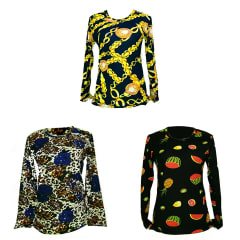 CAMISETA DE MUJER CON DISEÑO MANGA LARGA