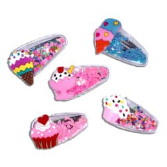 SET DE PINCHES PARA NIÑA DISEÑO MUFFINS Y HELADOS