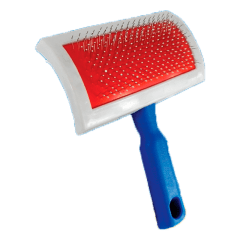 CEPILLO PARA MASCOTA METAL / PLASTICO CERDAS DELGADAS 16X10.5CM | 12 UNID