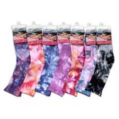 CALCETINES MUJER MEDIA CANA DISEÑO TIE DYE |12 UNI