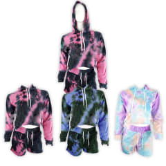 CONJUNTO MUJER SHORT Y POLERÓN TIE DYE | 12 UNID