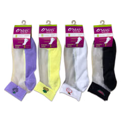 CALCETINES DE MUJER CORTE TOBILLO INVISIBLE TALLA 36-39 | 12 UNID