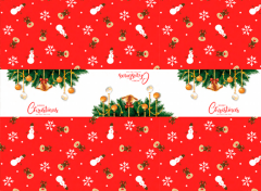 MANTEL NAVIDAD MUÑECO DE NIEVE POLIESTER 137X140CM 