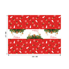 MANTEL NAVIDAD MUÑECO DE NIEVE POLIESTER 137X200CM 