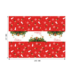 MANTEL NAVIDAD MUÑECO DE NIEVE POLIESTER 137X240CM