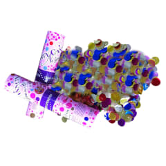 TUBO DE CONFETI DE COLORES 40CM | 12 UNID