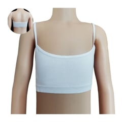 PETO JUVENIL DE NIÑA BLANCO TIRAS FINAS