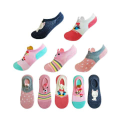 CALCETINES DE MUJER TOBILLO INVISIBLE CON DISEÑO | 12 UNID