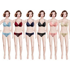 CONJUNTO DE SOSTÉN COPA A Y CALZÓN SURTIDO | 12 UNID