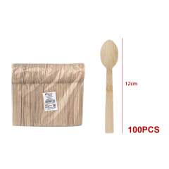 CUCHARA DE MADERA 14 CM 100 PCS