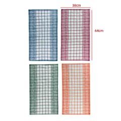 PAÑO DE COCINA CUADRILLE BORDES CON DISEÑO 38X64CM