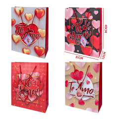 BOLSA DE REGALO 3D TE AMO 40X12X31CM