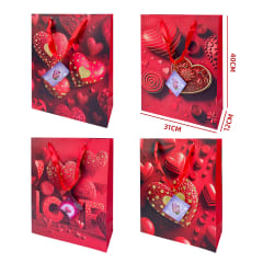 BOLSA DE REGALO 3D CORAZON  31X12X40CM