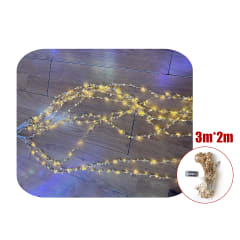 CORTINA DE HOJAS 200 LUCES USB Y CONTROL REMOTO 3X2M