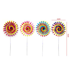 REMOLINO DE VIENTO MOLINO MULTI COLOR CON LUCES LED 34X70CM