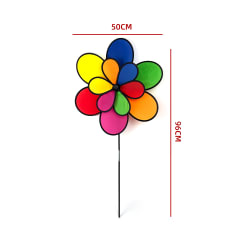 REMOLINO DE VIENTO FLOR MULTI COLOR ARCOIRIS 50X96CM
