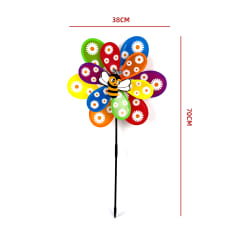 REMOLINO DE VIENTO FORMA DE FLOR MULTICOLOR ARCOIRIS 38X70CM