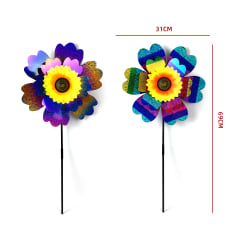 REMOLINO DE VIENTO FORMA FLOR HOLOGRAFICO CON GIRASOL FRONTAL 31X69CM