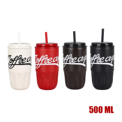 VASO TERMO CON DISEÑO COFFE CUP DE 500ML  - VARIEDAD EN COLORES