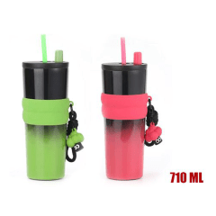 VASO CON TAPA Y BOMBILLA 710ML