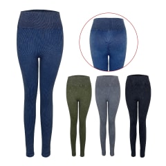 CALZA MUJER EFECTO JEANS TALLA UNICA