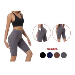 CALZA DEPORTIVA MUJER MEDIA PIERNA BOLSILLOS LATERALES M-L-XL -2XL