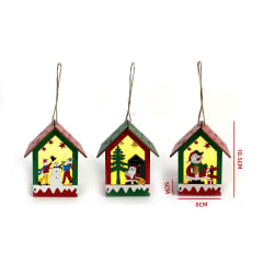 ADORNO NAVIDAD CASITA LED 10.5X5X8CM