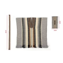 SET DE MANTA HUASO LANA GRUESO 60*35CM+TRARILONCO CINTILLO MAPUCHE 87CM