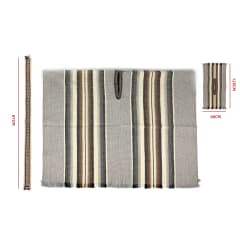 SET DE MANTA HUASO ADULTO LANA GRUESO 120*80CM+TRARILONCO CINTILLO MAPUCHE 87CM