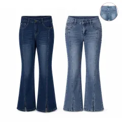 JEANS FLARE ABERTURA DELANTERA MUJER 38 40 42 44