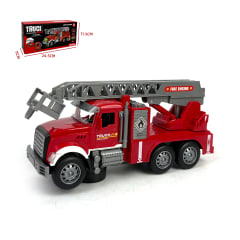 CARRO BOMBEROS CON ESCALERA/LUCES 8X24.5X11.5CM