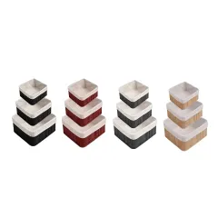 SET CANASTOS ORGANIZADORES BAMBU 3 PIEZAS 25X25X12CM / 20X20X10CM / 15X15X8CM