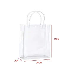 BOLSA PVC TRANSPARENTE C/ASA 20X25X7CM