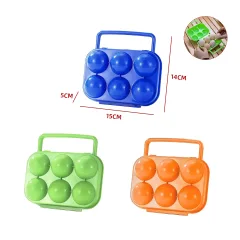 PORTA HUEVOS CAMPING 6 COMPARTIMENTOS15X14X5CM