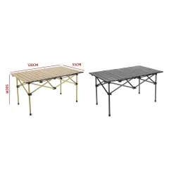 MESA PLEGABLE  NEGRA OUTDOOR 120X55X50CM