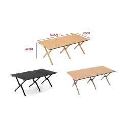 MESA PLEGABLE  CAFE OUTDOOR 120X60X45CM
