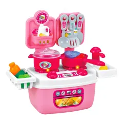 SET COCINA INFANTIL CON LUZ Y SONIDO 23 PCS