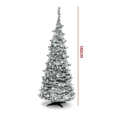 ARBOL PLEGABLE PLATEADO 180CM -  VENTA MAYORISTA
