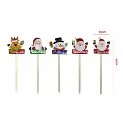 ADORNO ESTACA NAVIDAD JARDIN 68X18CM